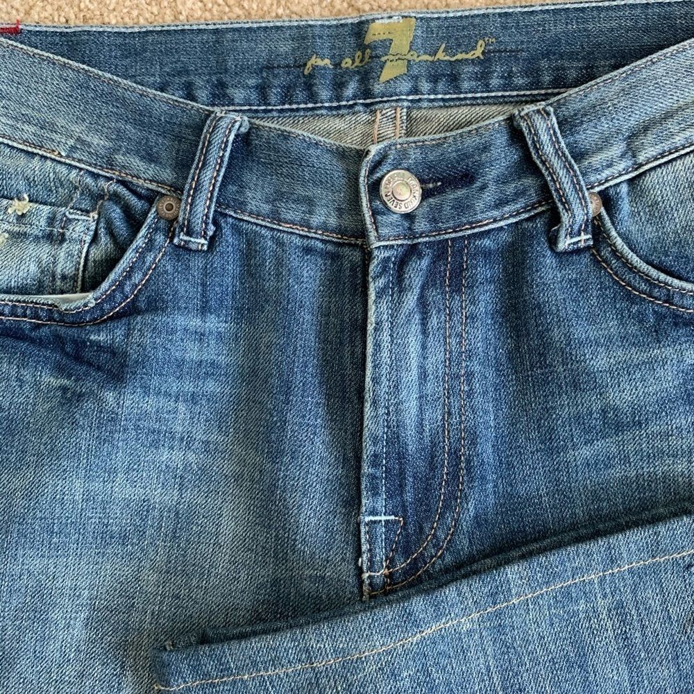 7 for all Mankind Jeans distressed size 31  boot - Picture 3 of 8
